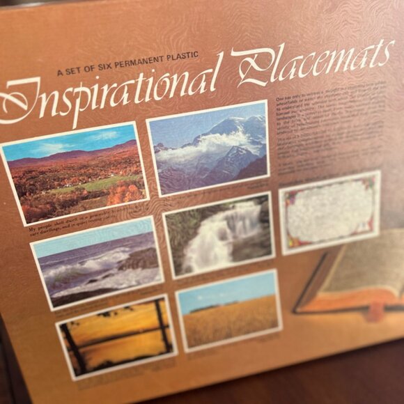 Vintage 1970s Inspirational Placemats set of 6 - Picture 2 of 10